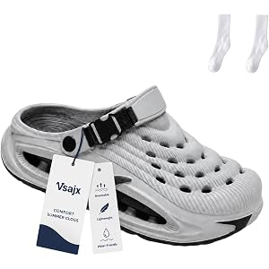 Vsajx Men's Breathable and Comfortable Summer Clogs | Lightweight Water-Friendly Slip-On Sandals for Beach, Pool, Shower