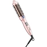Lafesro Thermal Brush, MINI & TINY 1 Inch Ionic Curling Brush for Shiny Hair, Tourmaline Ceramic Ionic Curling Iron Brush for