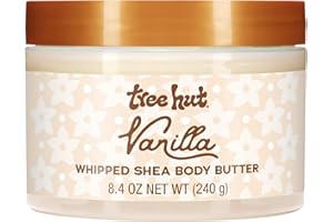 Tree Hut Vanilla Whipped Shea Body Butter, Long-Lasting Hydration for Soft, Smooth Skin, Nourishing Essential Body Care, Lightweight Moisturizer, 8.4 fl oz