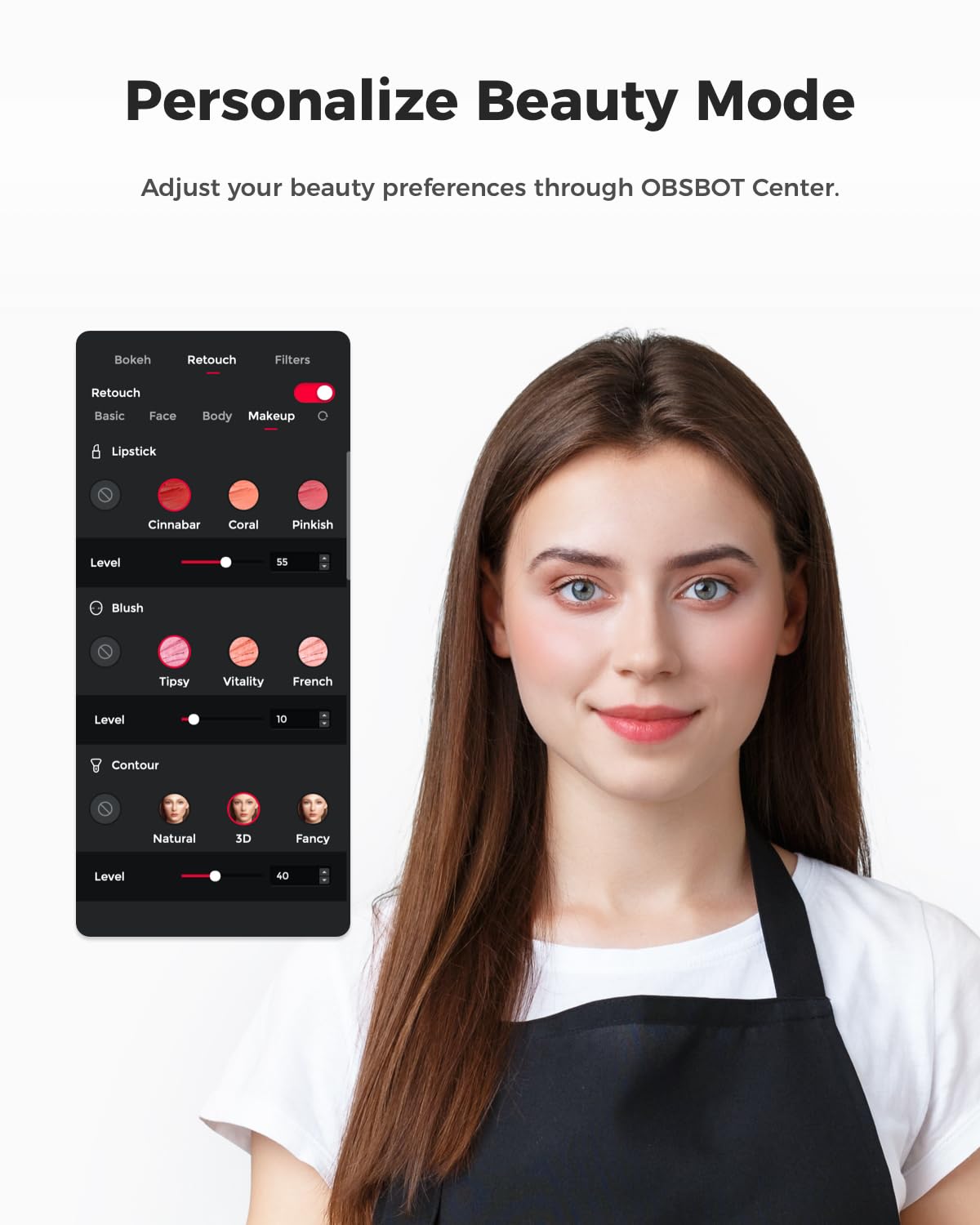 OBSBOT Meet SE 1080P@100 FPS Webcam für PC mit 1/2,8" Sensor, KI-Bildanpassung & Autofokus, Beauty Mode, Leichtgewichtig, Gestensteuerung, Staggered HDR, Webcam für Streaming, Meetings (Space Grey) 7