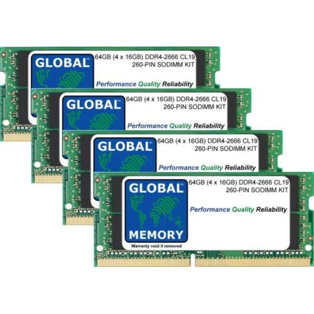 64GB (4 x 16GB) DDR4 2666MHz PC4-21300 260-PIN SODIMM MEMORY RAM KIT COMPATIBLE WITH 27" RETINA 5K IMAC (2019/2020)
