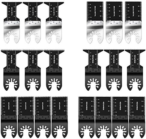 Wood/Metal Oscillating Multitool Quick Release Saw Blades Fit Fein Multimaster Porter Cable Black &amp; Decker Bosch Dremel Craftsman Ridgid Ryobi Makita Milwaukee Dewalt Rockwell(20PCS)