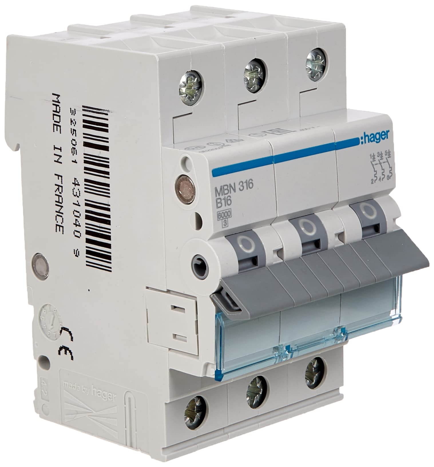Hager MBN316E Circuit Breaker 16 A (German Import)