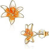 CHIC & ARTSY Sterling Silver Flower Stud Earrings - Dainty, Hypoallergenic Mothers Day Earrings