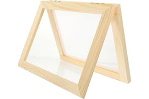 Homoyoyo Wooden Diy Paper Making Frame with Mesh Screen for Boys and Girls Handmade Paper Craft Science Toy Classroom Art Pro