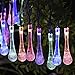 20ft 30 LED Outdoor Solar String lights, Oak Leaf Waterproof Decorative Garden Crystal Fairy Lights(Multi Color)
