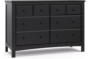 Graco Benton 6 Drawer Dresser (Black) – Easy New Assembly Process, Universal Design, Durable Steel Hardware and Euro-Glide Drawers with Safety Stops, Coordinates with Any Nursery