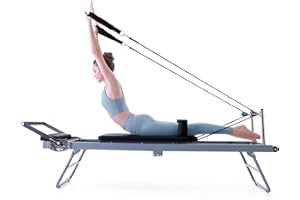 ARKANTOS Pilates Reformer Machine Foldable, Reformer Pilates Equipment for Gym Workout and Home Use, Suitable for Intermediate and Beginners Users