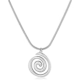 MIJENITI Gold Statement Necklaces for Women - Boho Beach Spiral Swirl Conch Pendants Necklaces, Trendy Statement Jewelry | Summer Beach Jewelry Gifts