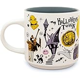Nightmare Before Christmas Disney The Allover Icons Ceramic Stacking Mug | Large Coffee Cup For Espresso, Caffeine, Beverages, Home & Kitchen Essentials | Cute Tim Burton Gifts | Holds 13 Ounces
