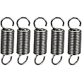 uxcell 5Pcs Extended Tension Spring Wire Dia 0.059", OD 0.47", Free Length 1.97" Stainless Steel Small Dual Hook Tension Springs for Production