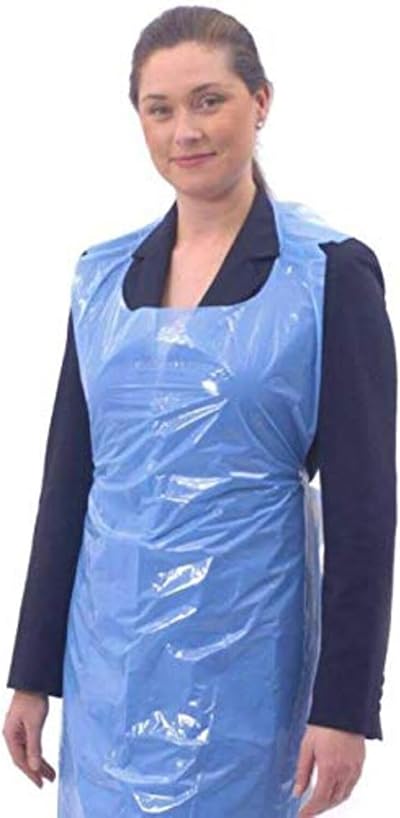 HOT BARGAINS 100 Blue Disposable Aprons 70 x 120cm 10µm Pack of 100
