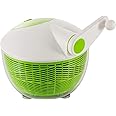 IBILI Large Salad Spinner – 6.34 Qt Lettuce, Vegetable, and Fruit Washer and Dryer with Non-Slip Base, Brake Button for Quick Stop, Super-Fast Operation, Dishwasher Safe, Made in Spain