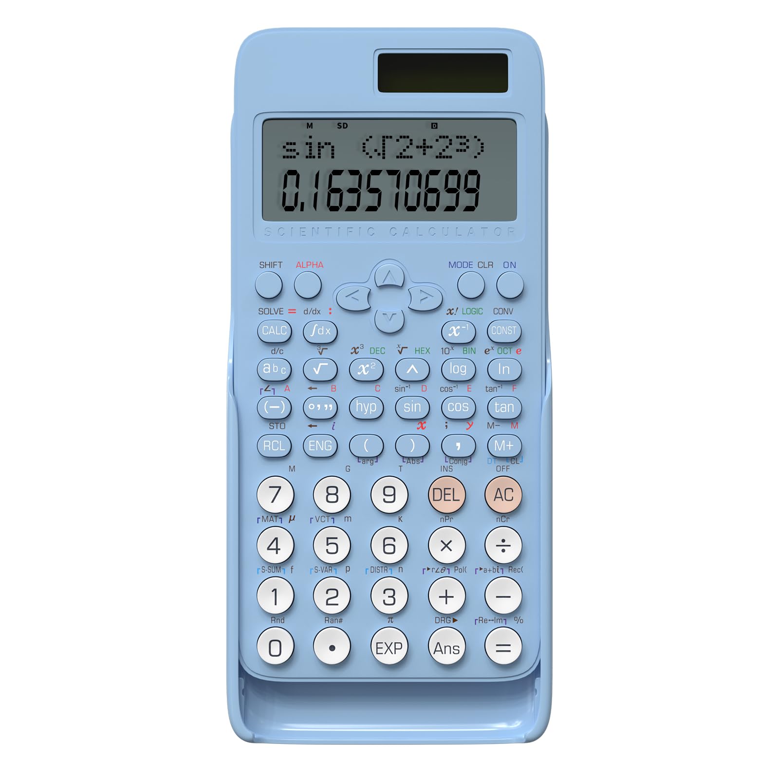 NEWYES Advanced Scientific Calculator for Exam, 401 Functions | 2 Line Display, Slide-on Cover, Ideal for Secondary School College Students Maths Science Study (Blue)