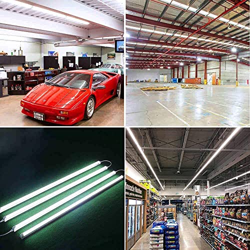 Romwish 8FT LED Shop Light, 90W 6500K, 10800LM Super Bright, D Shape