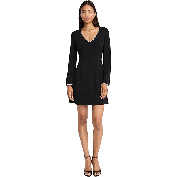 Amazon.com: Donna Morgan Women's Elegant Long Sleeve Mini Fitted