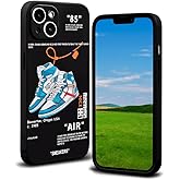 CHBSHENG Cool Phone Case for iPhone 14 Case for Boys Men Street Design Aesthetic Shockproof Basketball Sneaker Sports Designer Cases Compatible with iPhone 14 Black