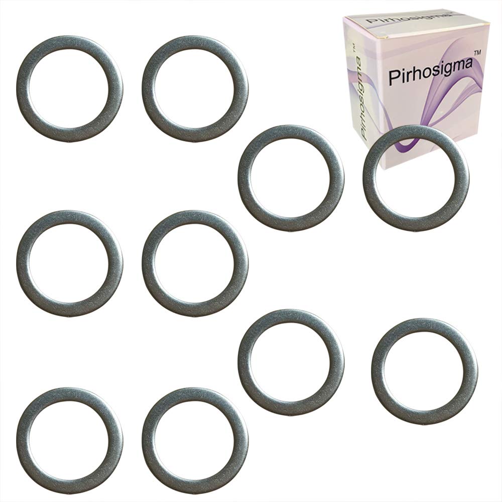 Pirhosigma 10 x Pedal Washers 20mm x 15mm w/ 1mm Thickness Stainless Steel Replacement Silver for Mountain Bike Road Bike