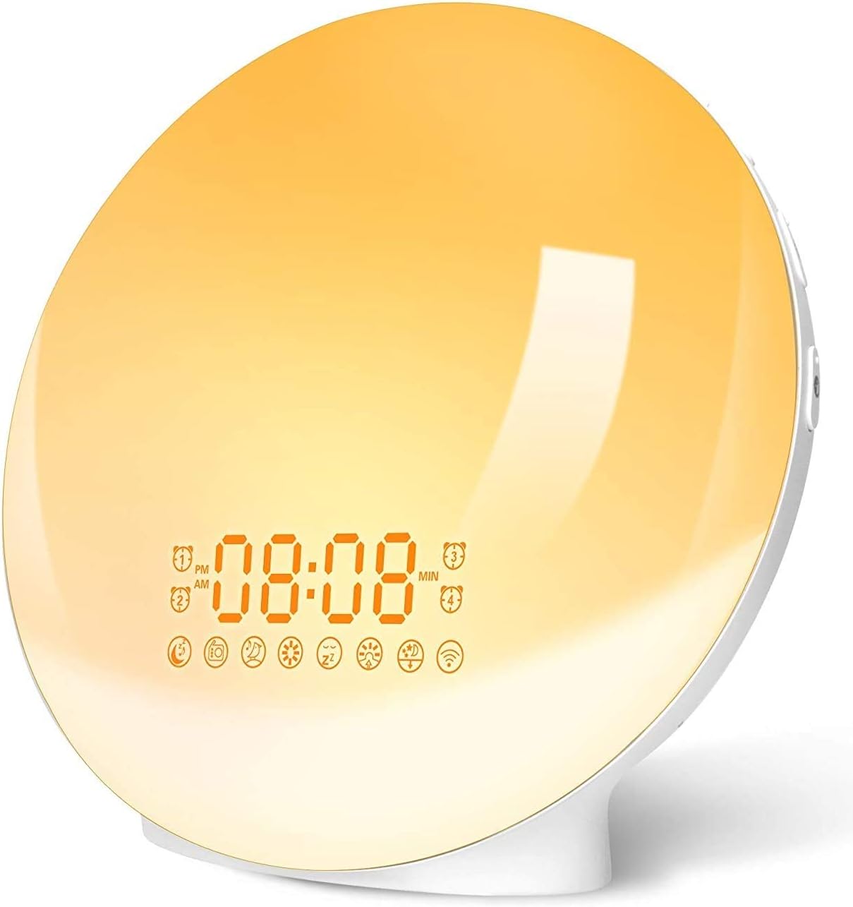 LBell - Upgrade Smart Wake Up Light Compatible with Alexa and Google, 8 Colors Sunrise Simulation and Sunset Fading Sunrise Alarm Clock, Alarm clock with FM Radio, 4 Alarm 12 Times Snooze Function