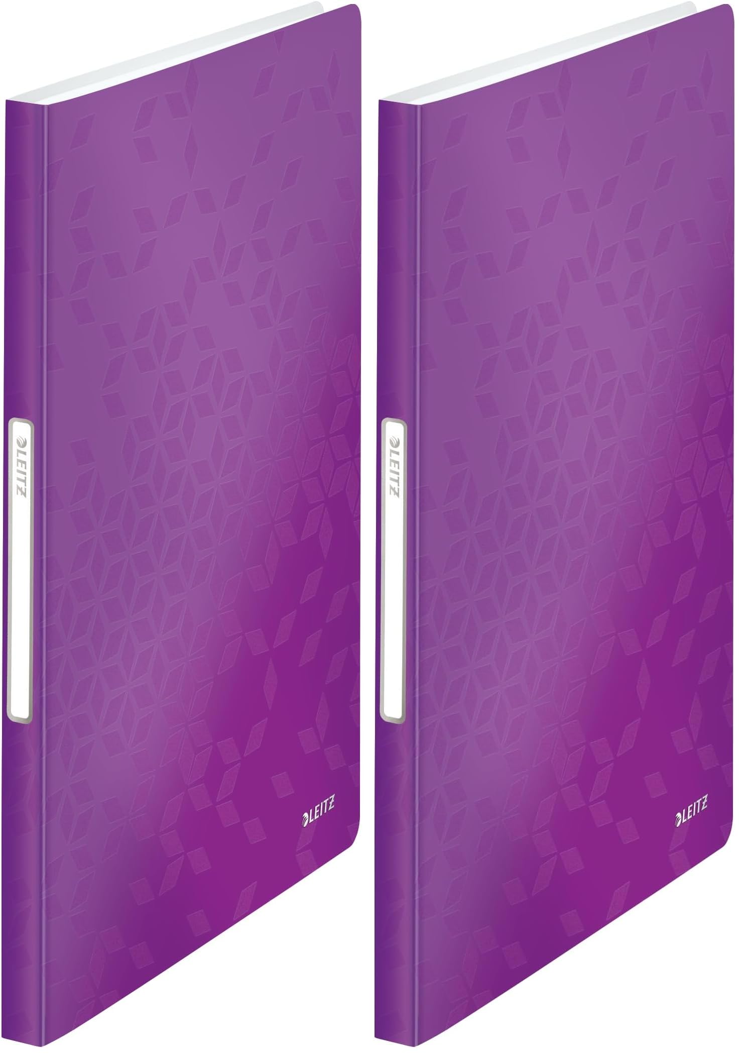 Leitz A4 Display Book, 40 Pockets, 80 Sheet Capacity, Transparent Pockets, Purple, WOW Range, 46320062 (Pack of 2) — image 1