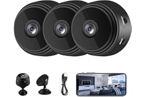 Monitor Mini Cam, Cameras Hidden Camera with Audio/Video, AI Motion Detection-White, Secret Scope Magnetic Mini Security Came