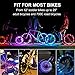HOOMIL LED Bike Wheel Lights with Batteries 7 Colors in 1 Light Waterproof RGBW LED Bicycle Wheel Lights Ultra Bright Tire Spoke Light Bike Decorations Lights for Wheels