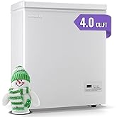 DEMULLER 4.0 Cu.ft Chest Freezer with Electronic Panel, Accurate Temperature Display to 1 ℉, White Deep Freezing Machine with 2 Removable Baskets, Compact Size for Any Space on Fridge.com