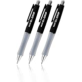 Pilot Dr.Grip Retractable Ball Point Pen, Medium Point, Black Ink - Pack of 3 (Black)