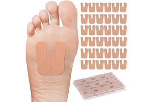YDSIII 36 Pcs Callus Pads for Feet, U-Shaped Callus Cushions for Balls of Feet, Soft Felt Corn Pad for Bottom of Foot to Reduce Friction and Pressure for Men and Women