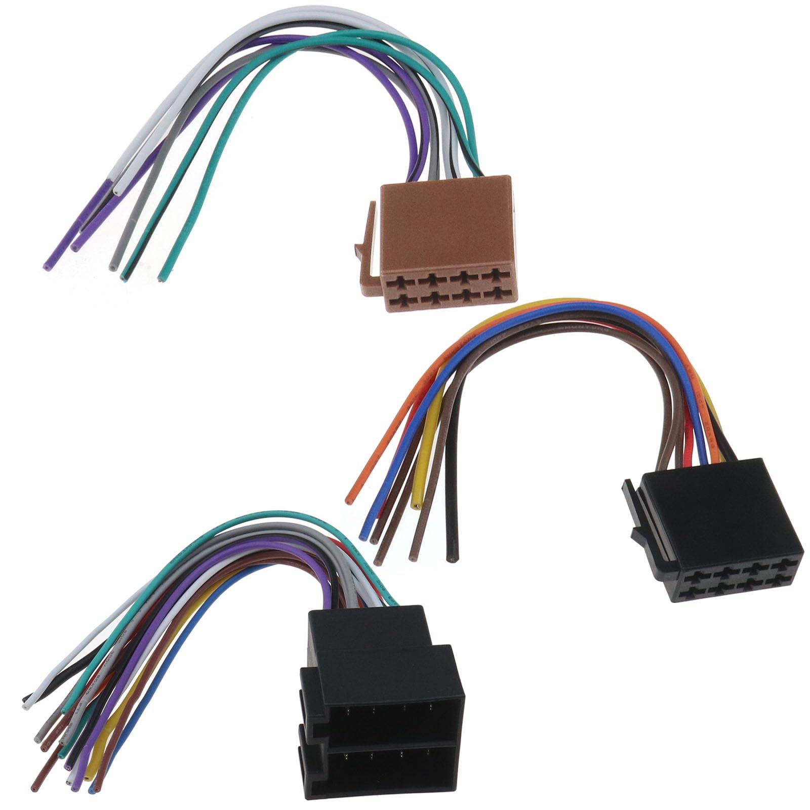 ECSiNG 1 Set of 16 Pin ISO Male Female Adapter Cable ISO Car Audio Wiring Harness Car Radio Cable Connector Compatible with Freightliner Compatible with Volvo