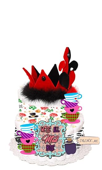 alice in wonderland diaper cake