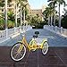Weanas 7 Speed 24 Inch Adult Tricycle Trike Cruiser Bike Three-Wheeled Bicycle Men’s Women’s Cycling Bicycles for Recreation, Shopping w/Large Basket, Lock, Bike Pump, Yellowthumb 1