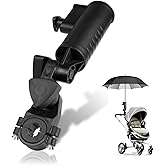 INNOLIFE ﻿Universal Golf Push Cart Umbrella Holder - Adjustable 3-Wheel Clip Mounting Attachment for Stroller, Wheelchair, Bicycle, Outdoor Sports Trolley, and Snow Umbrella Frame
