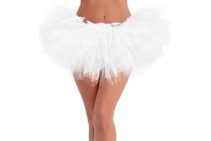 OLRECO Tutus for Women Adult Tutu Skirts for Women 5 Layers Tulle Skirt Halloween Tutu Womens Tutu Skirt 80s Costumes for Women