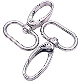 KOTAIFA 1 inch Swivel Hooks for Purse Bag Making Swivel Lobster Clasps Push Gate Swivel Snap Hooks Fashion Clips 10pcs Silver 1"