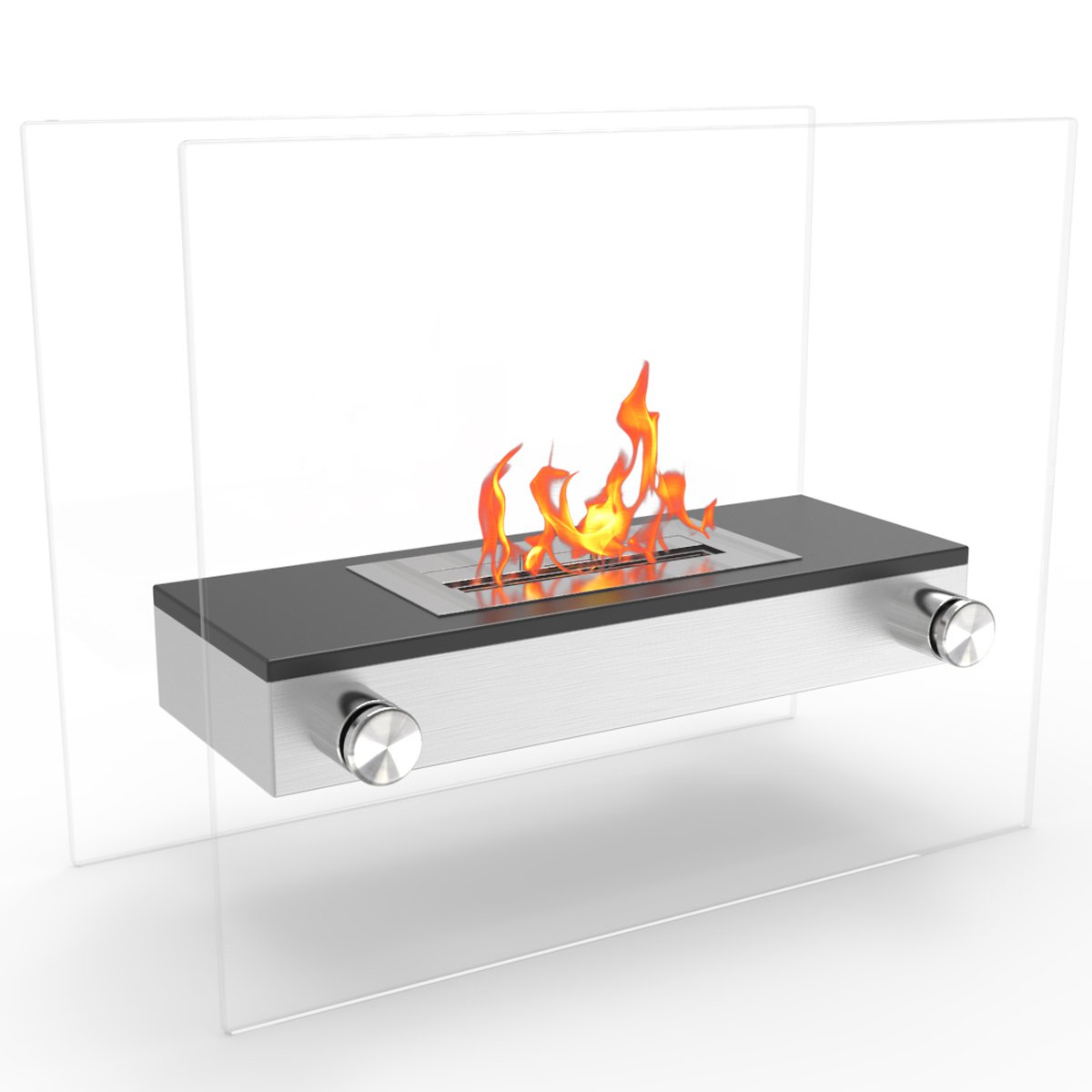 Regal Flame Black Alor Ventless Free Standing Ethanol Fireplace