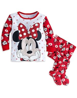 Baby Minnie Mouse Footed PJ PALS Pajamas 9-12 MO Red