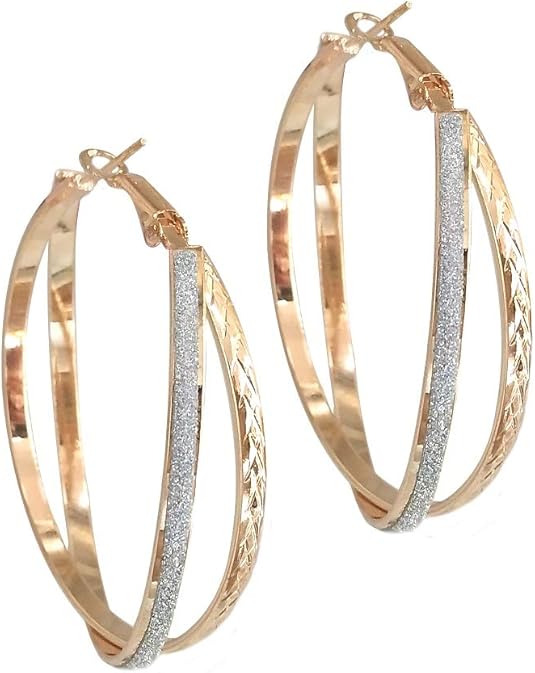 2019 New 4.8MM Classic Round Big Hoop Earring, 1 Pair Round Loop Circle