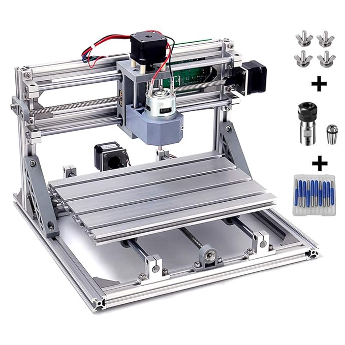 MISSICEE 3018 CNC Router, CNC DIY maschine, Arbeitsbereich: 300 * 180 * 45mm, CNC Fräsmaschine 3 Achsen Mini Holz PCB Acryl F