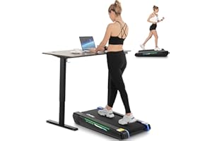 FUNMILY Walking Pad Treadmill with 5% Incline, 2.5HP Smallest Under Desk Treadmill for Home Office, Compact Walking Treadmill 300lbs Weight Capacity/Remote Control/Lighting Design