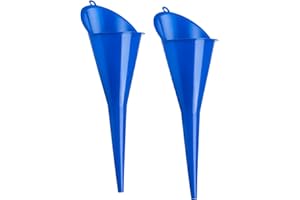 CCHRN 2 PCS Car Oil Funnel, Multi-Function Long Neck Funnel Fluid Transfer Tool, Corrosion Resistant Plastic Funnels for Fill