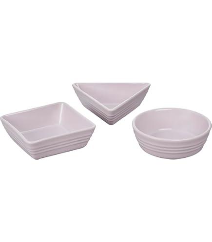 Amazon.com: Le Creuset Stoneware Set of 3 Tapas Dishes, Marseille