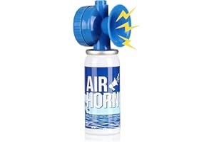 Nicehill 122dB Marine Air Horn for Boats & Safety - Loud Mini Air Horns for Dogs, Emergency, Sporting Events - Air Blaster Noise Maker (1 Pack, Blue)