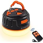 Sinvitron LED Camping Lantern Rechargeable with Remote Control - 1000LM 150H Runtime Tent Light, 5200mAh Water-Resistant Emer