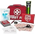 Swiss Safe 2-in-1 First Aid Kit (120 Piece) + Bonus 32-Piece Mini Kit: Compact, Lightweight for Emergencies at Home, Outdoors