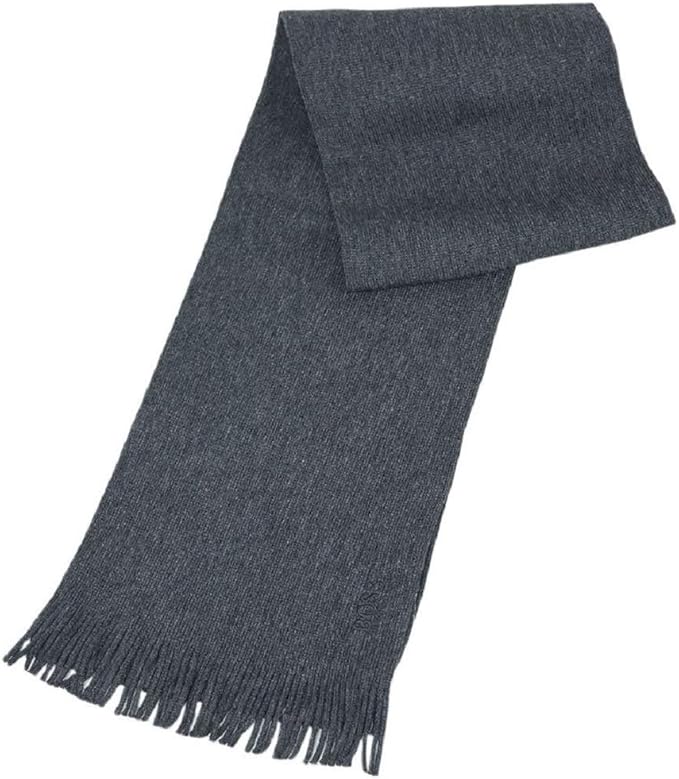 Amazon アウトレット ヒューゴ ボス マフラー Hugo Boss ボス メンズ フリンジ ウール100 グレー 並行輸入品 ストール マフラー 通販