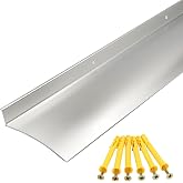 BSFRNF Door Rain Drip Guard, Door and Window Rain Guards House, 2.8 Inches Rain Deflector, Rain Drip Edge Diverter - 40 inches Long, Aluminum Silver 1pc