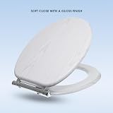 AQUALONA Luxury Oak Effect Toilet Seat Soft Close MDF Moulded Wood view 5