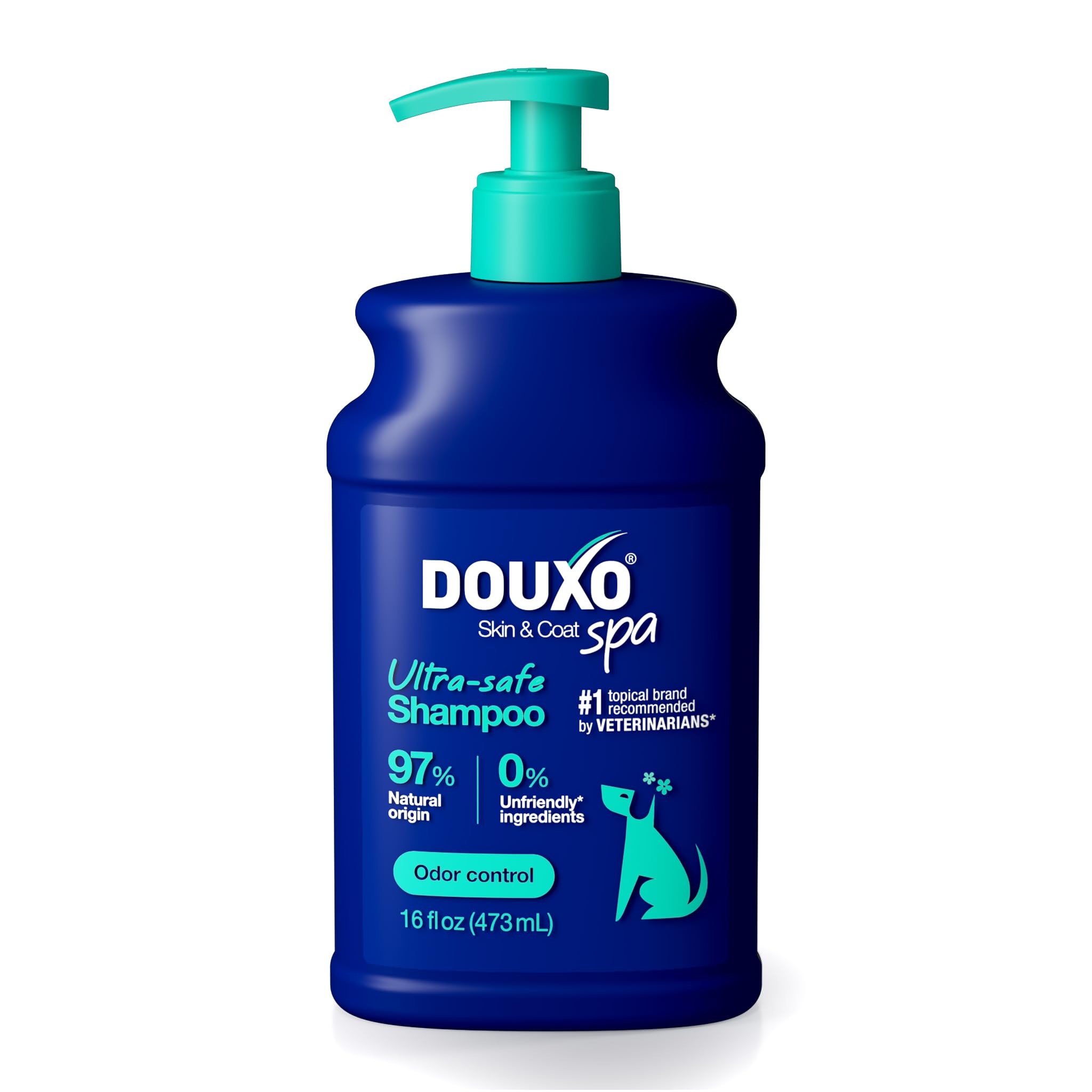 Photo 1 of **TOP BROKEN, STILL FULL** DOUXO® Skin & Coat SPA - Ultra-Safe Odor Control Dog Shampoo for Smelly Dogs, 16 fl oz, Cleans and Hydrates The Skin, Removes Odor, Leaves The Coat Soft and Smelling Great, Skin-Friendly Formula