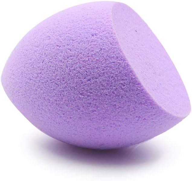 Umerbee Mini Olive Cut Shape Makeup Applicator Super Soft Sponge Powder Blender Smooth Foundation Contour Blending Puff Purple